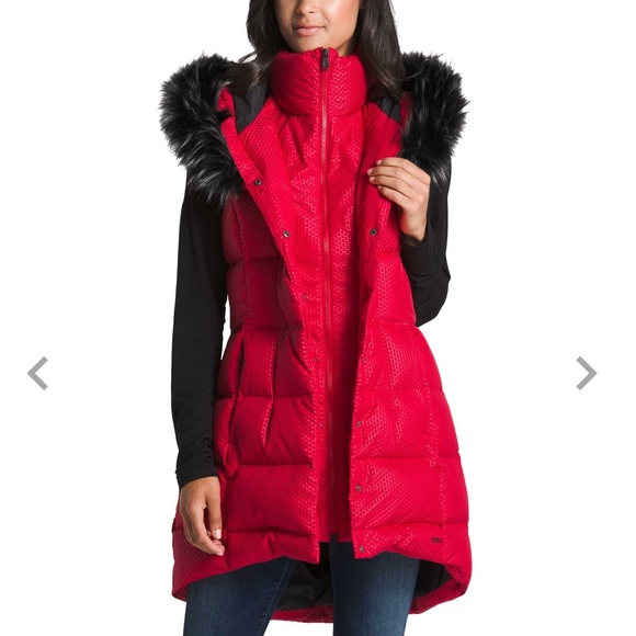 the north face red vest